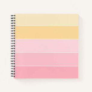 Trendy Pink Vanilla Gelb Weißer Streifen Elegant Notizblock