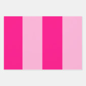 Trendy Pink Vertikal Strip Colorblock Geschenkpapier Set (Vorderseite 3)