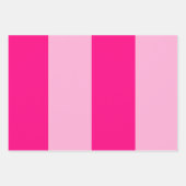 Trendy Pink Vertikal Strip Colorblock Geschenkpapier Set (Vorderseite 2)