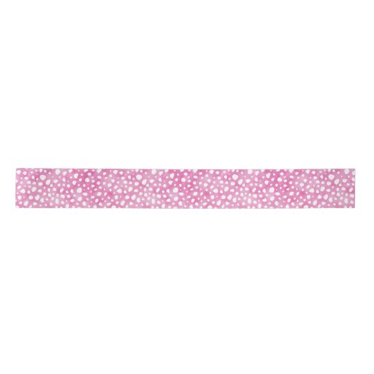Trendy Pink Watercolor Cheetah Print Satinband (Vorderseite)