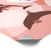 Trendy Pink Wave Jumping Dolphins Poster (Ecke)