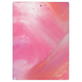 Trendy Pink White Marbour Wasserfarbe Klemmbrett (Rückseite)