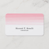 Trendy Pink White Schlicht Creative Modern Feminin Visitenkarte (Vorderseite)