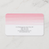 Trendy Pink White Schlicht Creative Modern Feminin Visitenkarte (Rückseite)