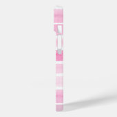 Trendy Pink White Watercolor Lila Anchor Case M (Rückseite / Links)