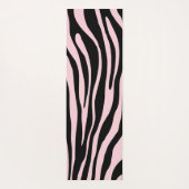 Trendy Pink Zebra Herd auf Zebra Print Yogamatte (Rückseite)