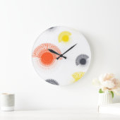 Trendy, playful, lively, cool, circular geometric große wanduhr (Zuhause)