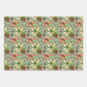 Trendy Poinsettia und Berries Geschenkpapier Set (Vorderseite 3)