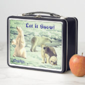 Trendy Polar Bears on Ice Metall Brotdose (Beispiel)