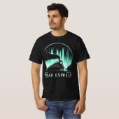 Trendy Polar Express Train Men's Black T-Shirt (Vorne ganz)