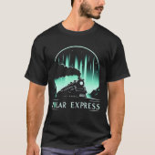Trendy Polar Express Zug Schwarz T-Shirt (Vorderseite)