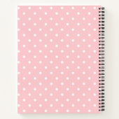 Trendy Polka Dot blush rosa Skript graue Namen Notizblock (Rückseite)