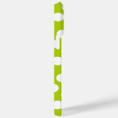 Trendy Polka Dot Pattern mit Namen - grün pink Case-Mate iPhone Hülle (Rückseite / Rechts)