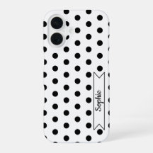Trendy Polka Dots Chic Benutzername Schwarz und We