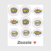 Trendy Pop Art Aufkleber (Blatt)