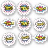 Trendy Pop Art Aufkleber (Vorderseite)