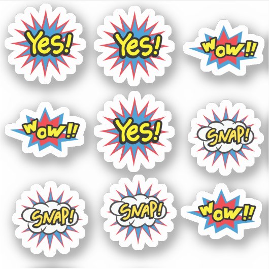 Trendy Pop Art Aufkleber (Vorderseite)