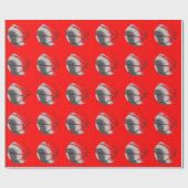 Trendy Pop Art Basketball Geschenkpapier (Flach)