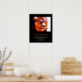 Trendy Pop Art Motivierend Leadership Lion Poster (Küche)