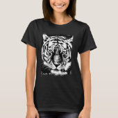 Trendy Pop Art Tiger Head Elegantes Modern Templat T-Shirt (Vorderseite)