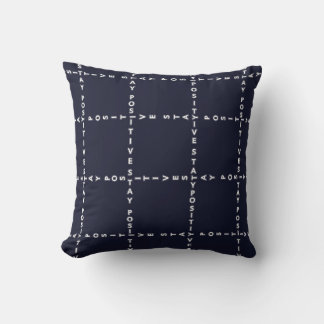 Trendy "Positive" Muster, Gitter Karo. Kissen