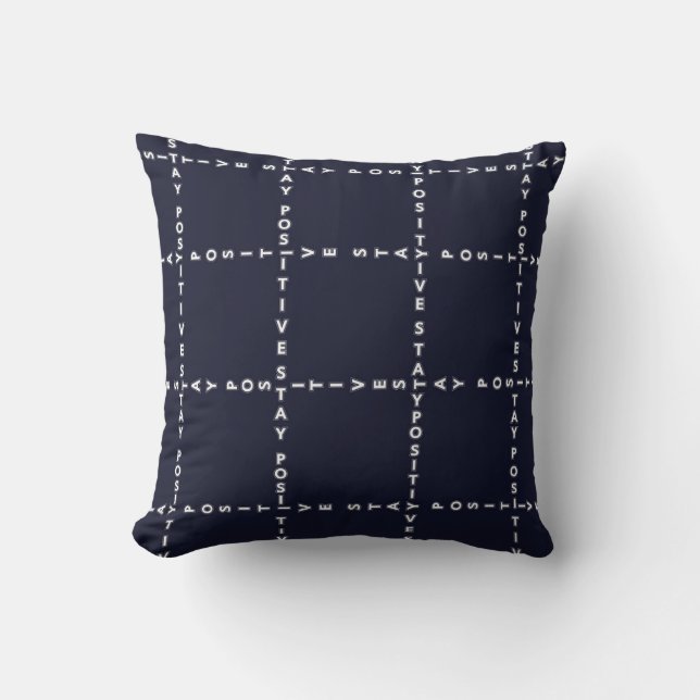 Trendy "Positive" Muster, Gitter Karo. Kissen (Vorderseite)