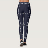 Trendy "Positive" Muster, Gitter Karo. Leggings (Rückseite)
