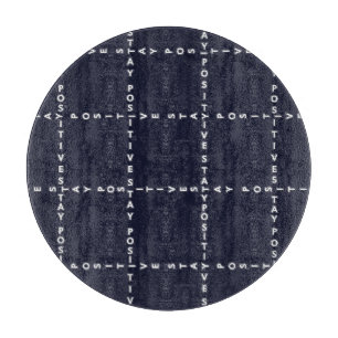 Trendy "Positive" Muster, Gitter Karo. Schneidebrett