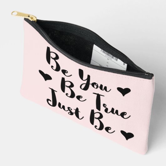 Trendy positives Zitat, um Sie selbst zu sein Zubehörtasche (Offen)