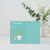 Trendy Potted Cactus Recipe Postkarte (Stehend Vorderseite)