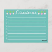 Trendy Potted Cactus Recipe Postkarte (Rückseite)