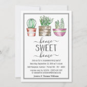 Trendy Potted Pflanze Housewärming Party Einladung (Vorderseite)