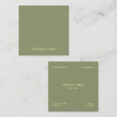 Trendy Premium Pearl Finish Moderne Elegante Top Quadratische Visitenkarte (Vorne/Hinten)