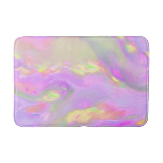 Trendy pretty colorful abstract waves badematte (Vorderseite)