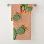 Trendy Prickly Par Cactus & Blume Badhandtuch Set (Insitu)