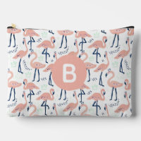 Trendy Princess Flamingo Muster Monogram Pink