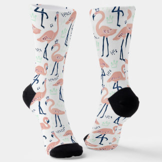 Trendy Princess Flamingo Pattern Adult Socken