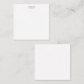 Trendy Professional White Plain Simple Minimalist Mitteilungskarte (Vorne/Hinten)