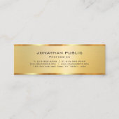 Trendy Professionell Elegant Modern QR Code Gold Mini Visitenkarte (Vorderseite)