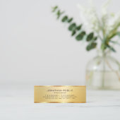 Trendy Professionell Elegant Modern QR Code Gold Mini Visitenkarte (Stehend Vorderseite)