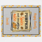 Trendy Pumpkin Spice Elegante Fleecedecke (Vorderseite (Horizontal))