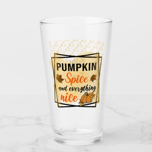 Trendy Pumpkin Spice Elegante Glas (Vorderseite)