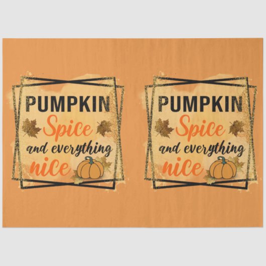 Trendy Pumpkin Spice Elegante Seidenpapier (Vorderseite)