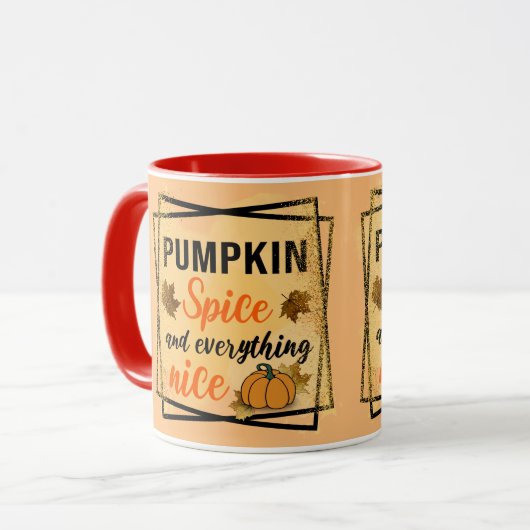 Trendy Pumpkin Spice Elegante Tasse (Vorderseite Links)