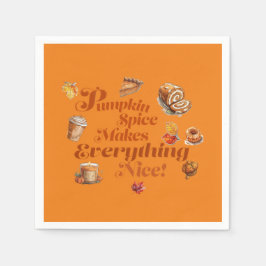 Trendy Pumpkin Spice macht alles schön Serviette