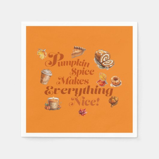 Trendy Pumpkin Spice macht alles schön Serviette (Vorderseite)