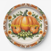 Trendy Pumpkin Thanksgiving Herbstkollektion Pappteller (Vorderseite)
