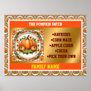 Trendy Pumpkin Thanksgiving Herbstkollektion Poster