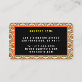 Trendy Pumpkin Thanksgiving Herbstkollektion Visitenkarte (Rückseite)