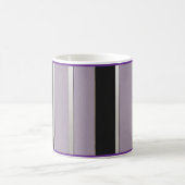 Trendy Purple and Black stripe with silver accents Kaffeetasse (Mittel)